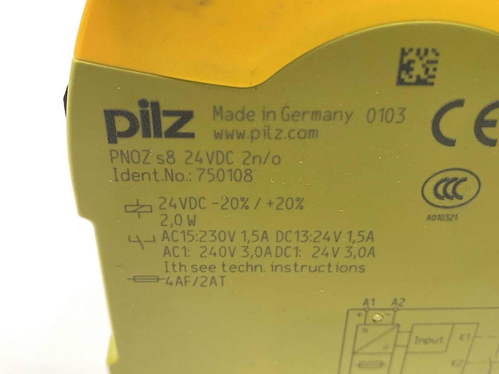 PNOZ s8 24VDC 2n/o | Pilz Contact Expansion Module 750108 - Used - Maverick Industrial Sales