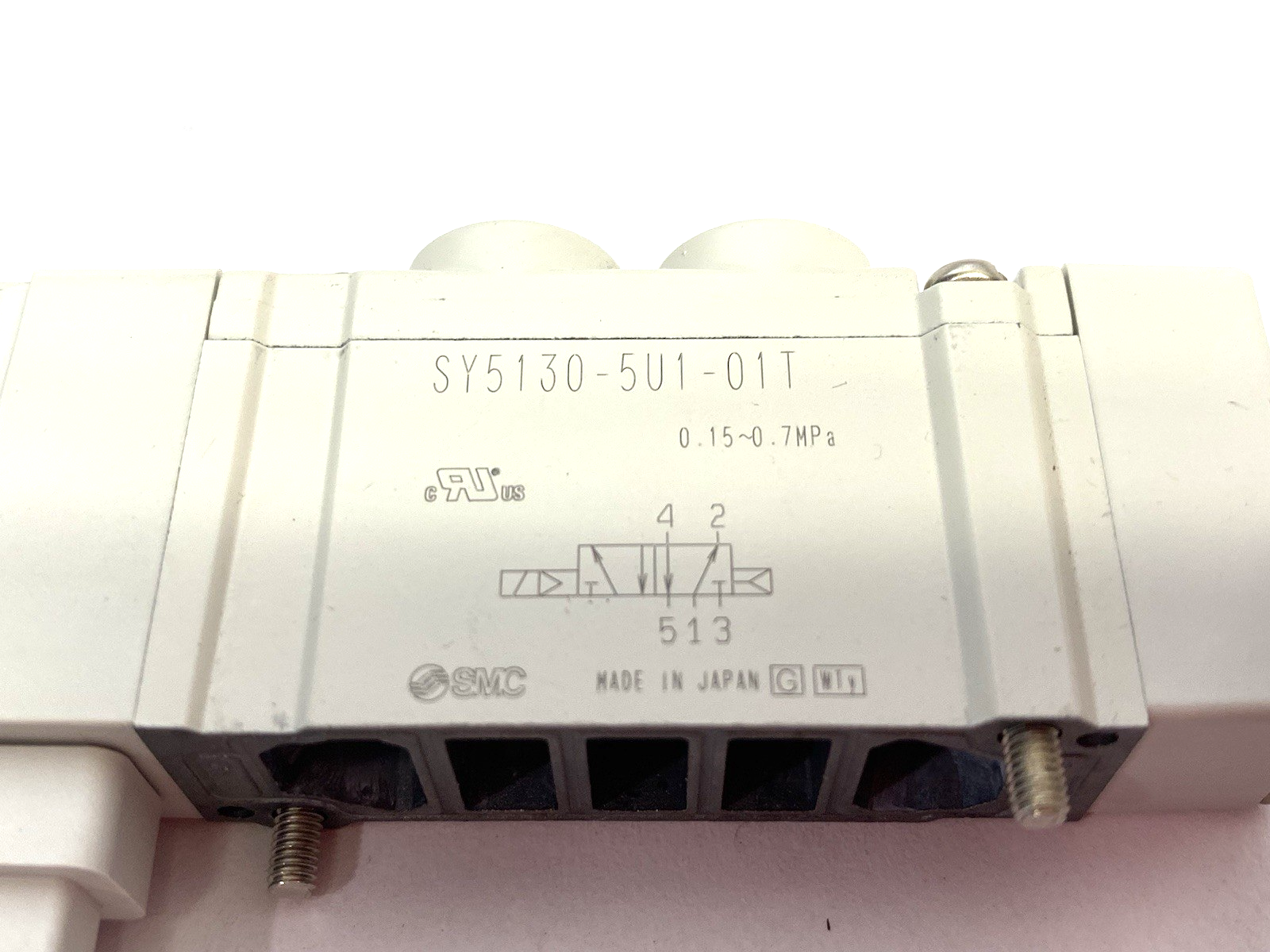SY513-5U1-01T | SMC SY5130-5U1-01T Solenoid Valve 4/5-Port 0.15~0.7MPa - Used - Maverick Industrial Sales