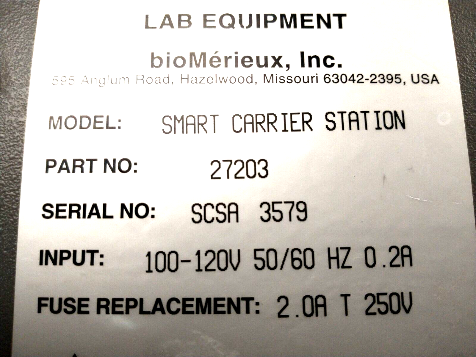 BioMerieux 27203 VITEK Smart Carrier Station w/ Keyboard & Scanner 100-120V 0.2A - Maverick Industrial Sales