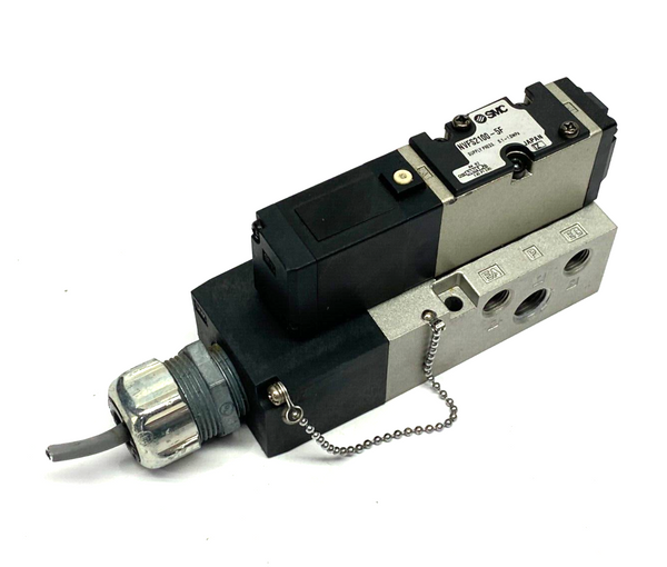 SMC NVFS2100-5F Manifold Mounted Solenoid Valve 5-Port 0.1~1.0MPa Set Press - Maverick Industrial Sales