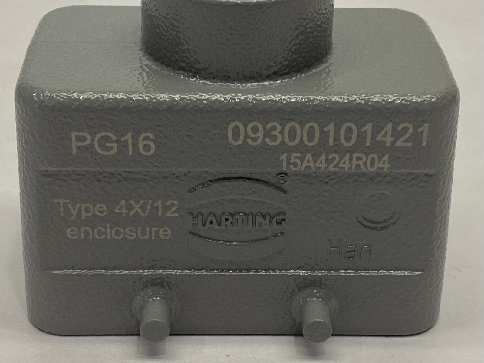 Harting Han B Hood Top Entry LC 4 Pegs PG 16 Connector Housing 09300101421 - Maverick Industrial Sales