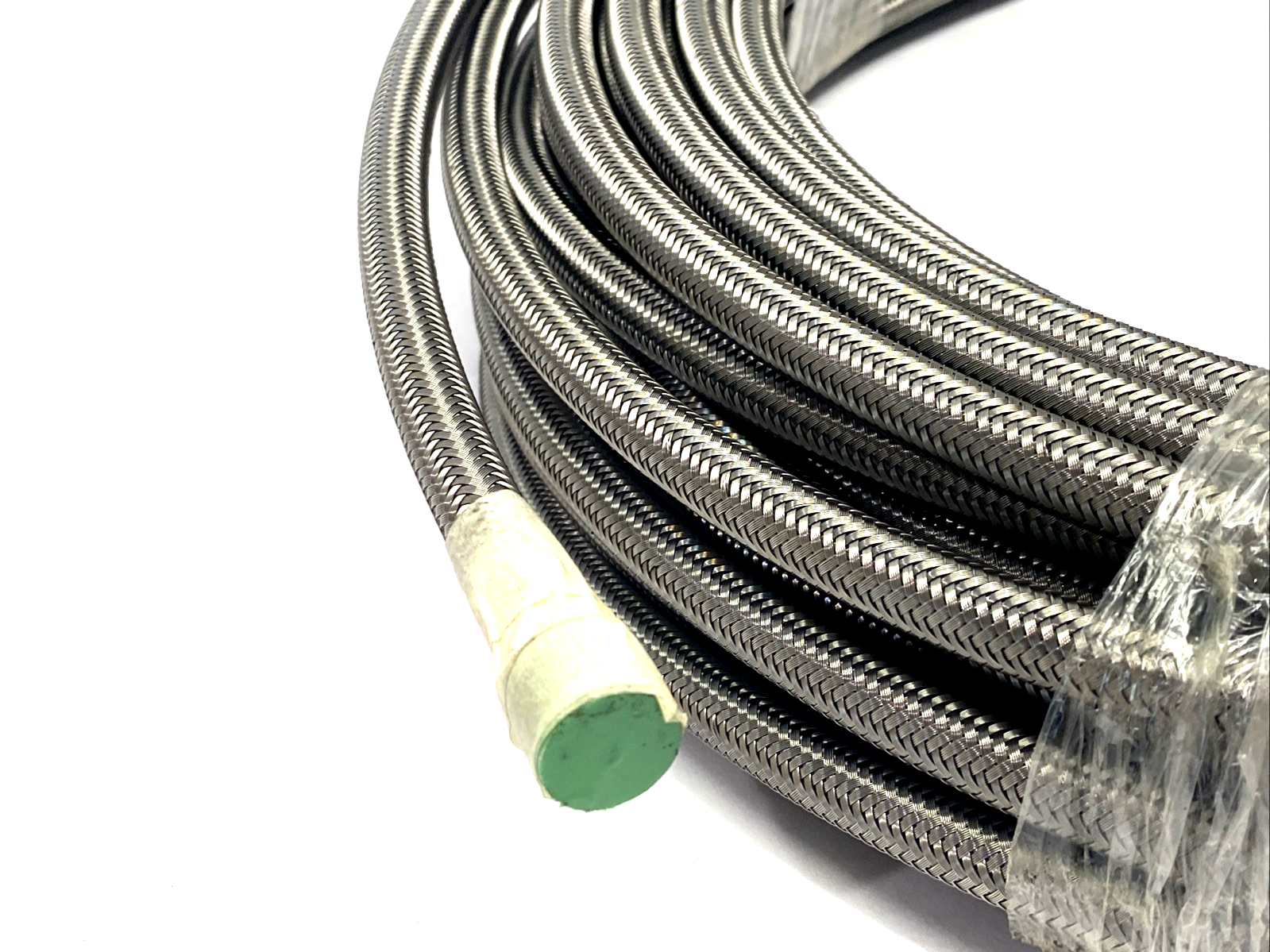 EN-7TW100BX | Danfoss Weatherhead Stainless Steel Braided Hose -7 Size PTFE 30FT - New – Open box - Maverick Industrial Sales