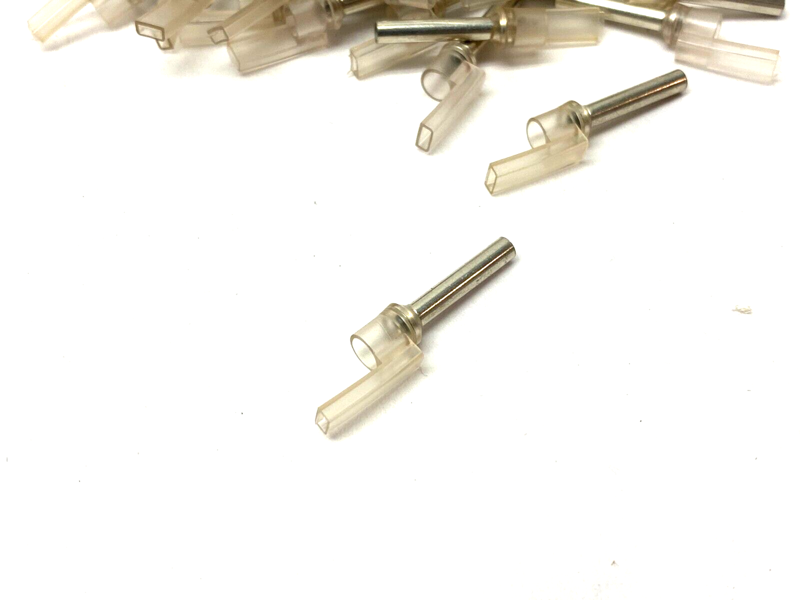 Grafoplast 711/40 17mm Spark Crimp-On Pins for Cable O.D. 4mm OPEN BOX OF 99 - Maverick Industrial Sales