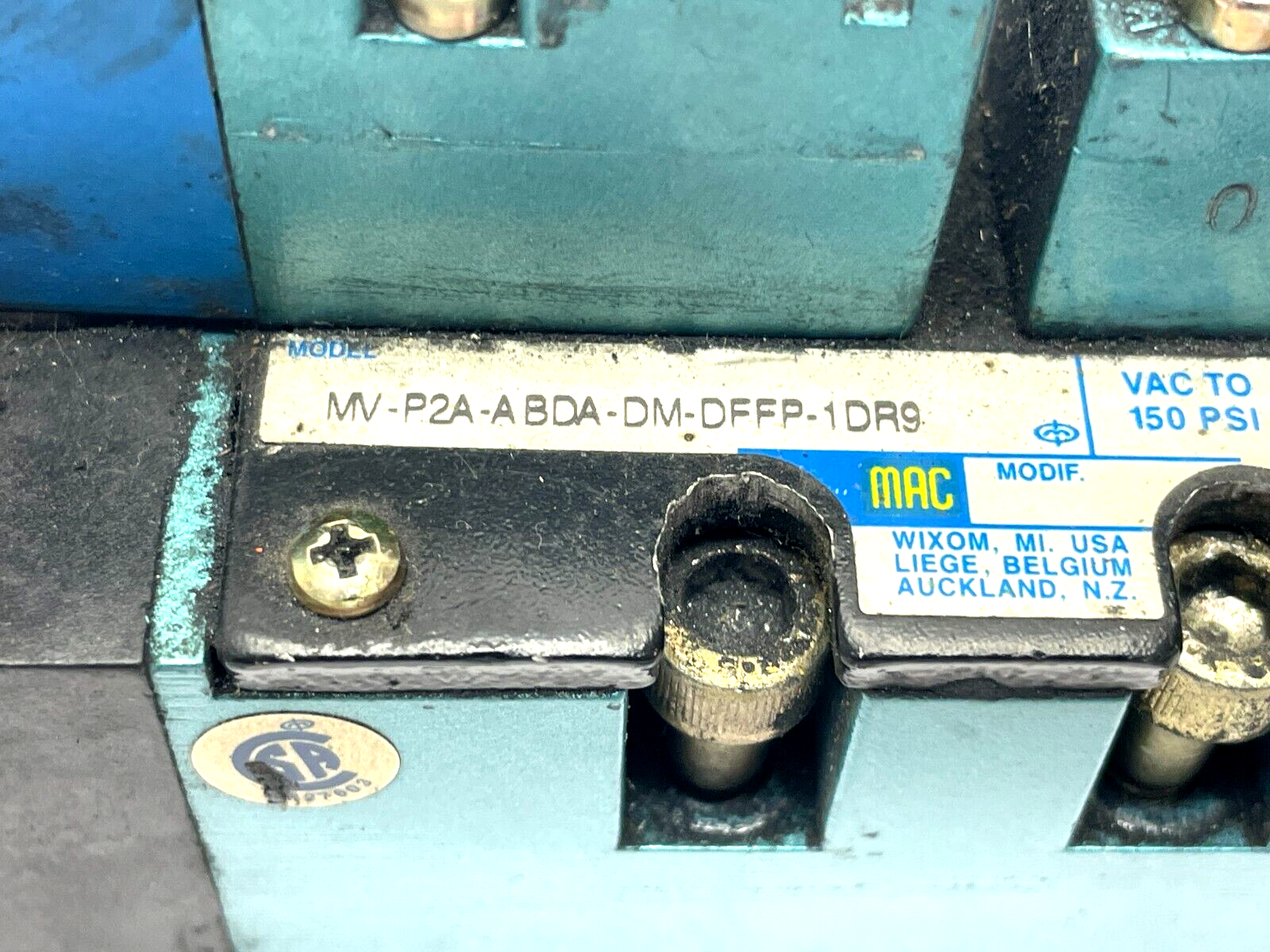 MAC Valves MV-P2A-ABDA-DM-DFFP-1DR9 Solenoid Valve - Maverick Industrial Sales