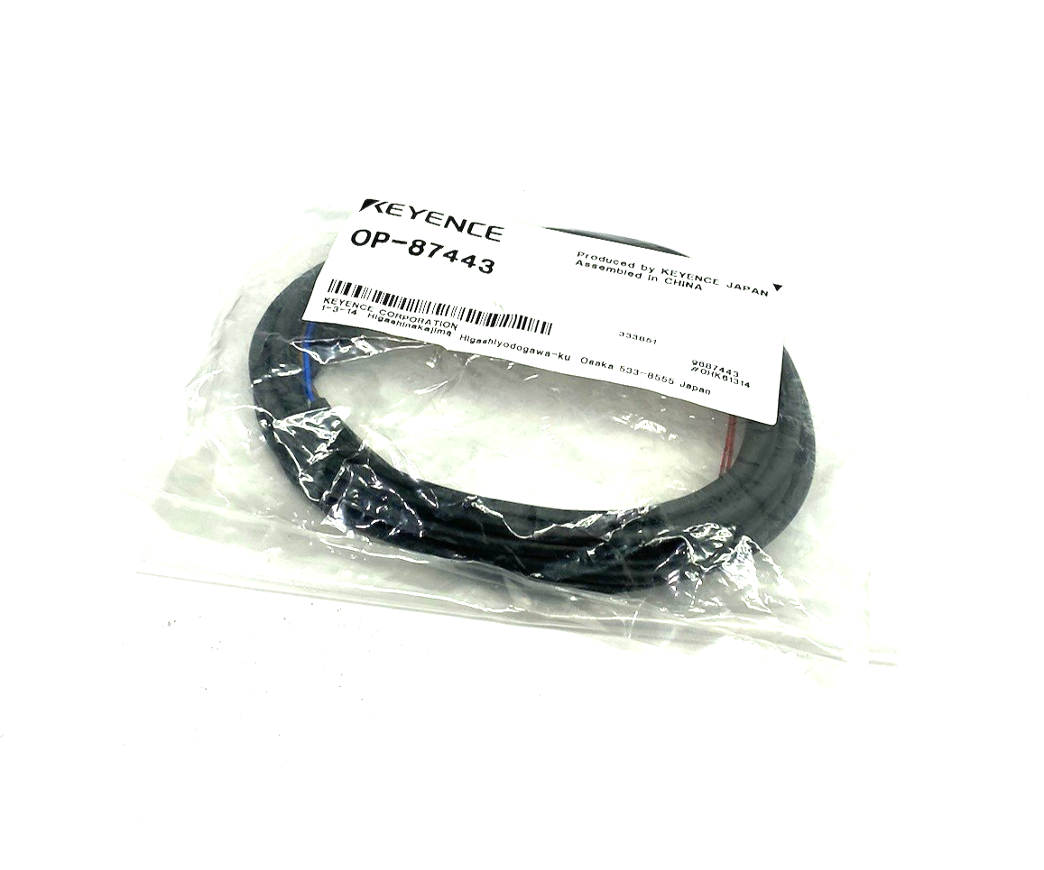 OP-87443 | Keyence Panel/Monitor Power Cable M8 4-pin / Strand wire 2 m - New - Maverick Industrial Sales