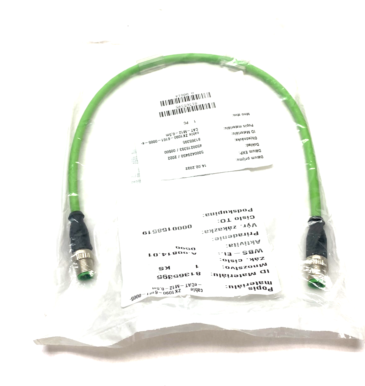 Beckhoff ZK1090-6161-0005 Double Ended EtherCAT Power Cable 0.5m 042267 - Maverick Industrial Sales