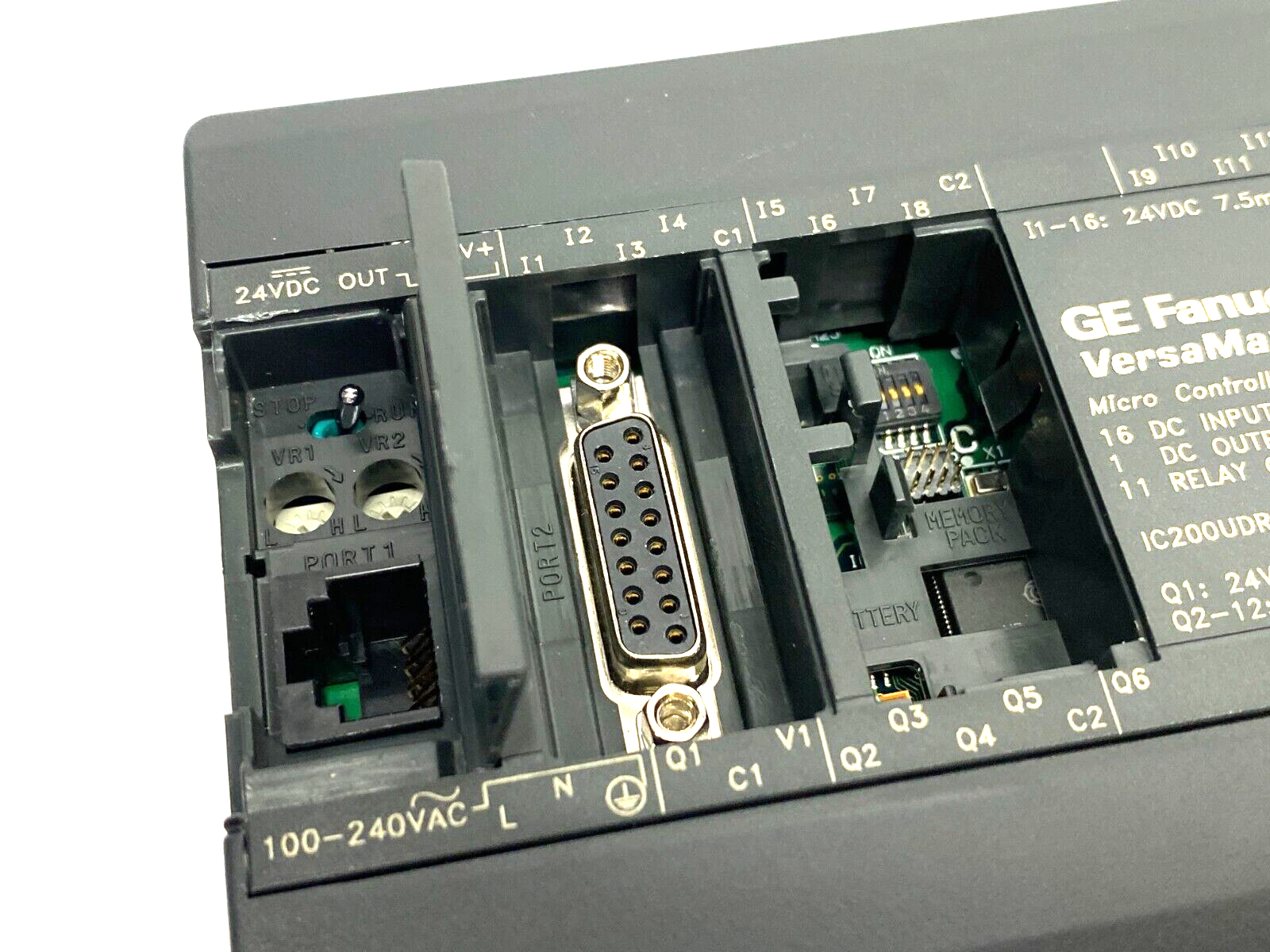 GE Fanuc IC200UDR005-BD VersaMax Micro Controller 16-DC Inputs 11 Relay Outputs - Maverick Industrial Sales