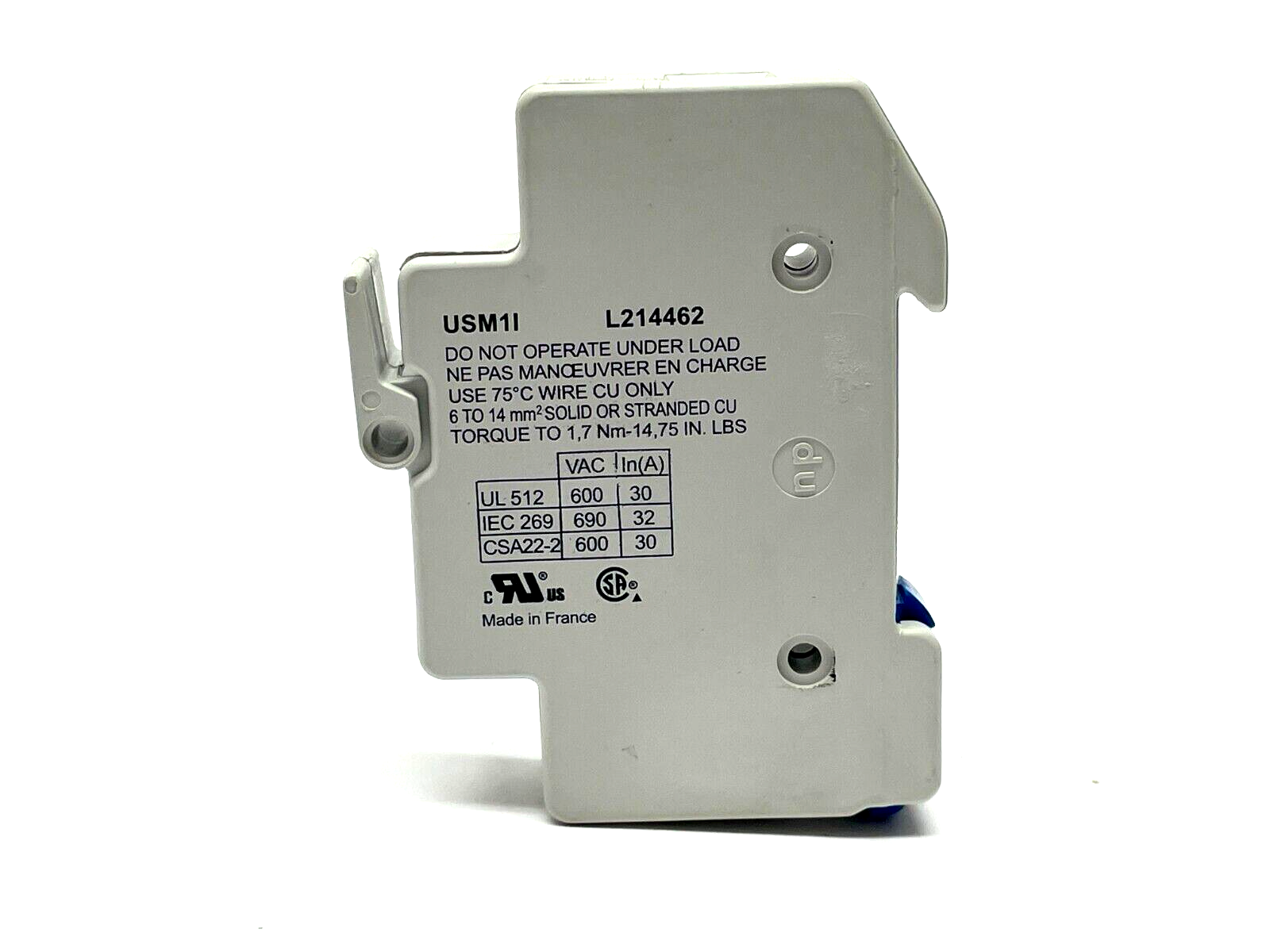 Ferraz Shawmut USM1I Fuse Holder 600V 32A LOT OF 2 - Maverick Industrial Sales
