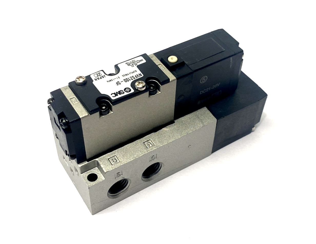 SMC NVFS2100-5F Pneumatic Solenoid Valve 24VDC 4/5-Port - Maverick Industrial Sales