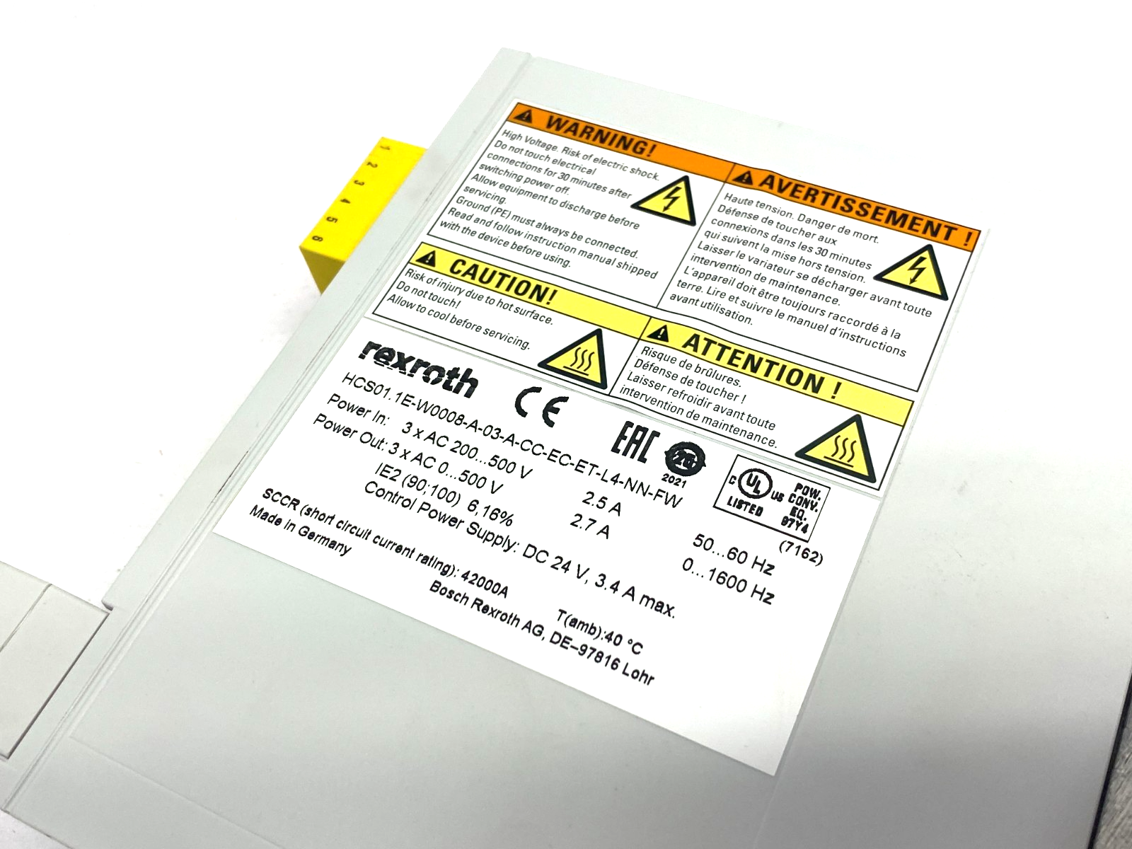 Bosch Rexroth R911338049 Comp Converter HCS01.1E-W0008-A-03-A-CC-EC-ET-L4-NN-FW - Maverick Industrial Sales