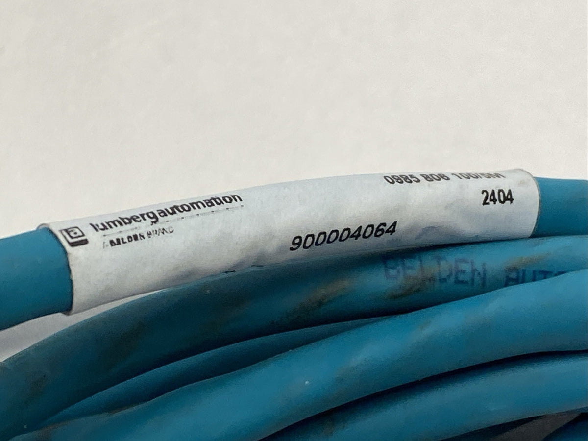 0985 806 100/5M, 900004064 | Lumberg 0985 806 100/5M Industrial Ethernet Cordset Male M12 5m 900004064 - Used - Maverick Industrial Sales