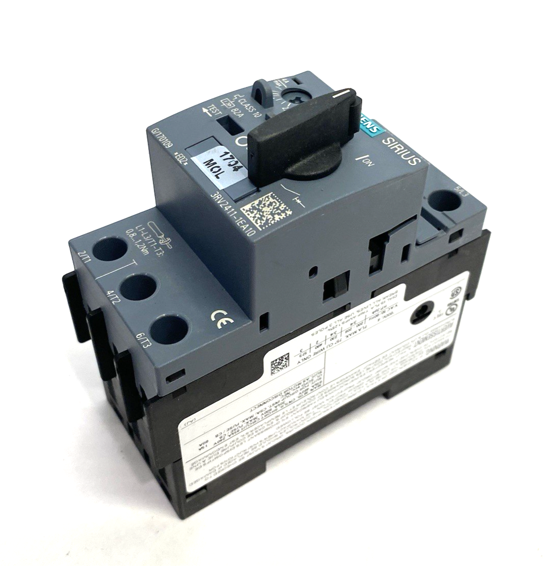 Siemens 3RV2411-1EA10 SIRIUS Motor Protection Circuit Breaker Size S00 - Maverick Industrial Sales