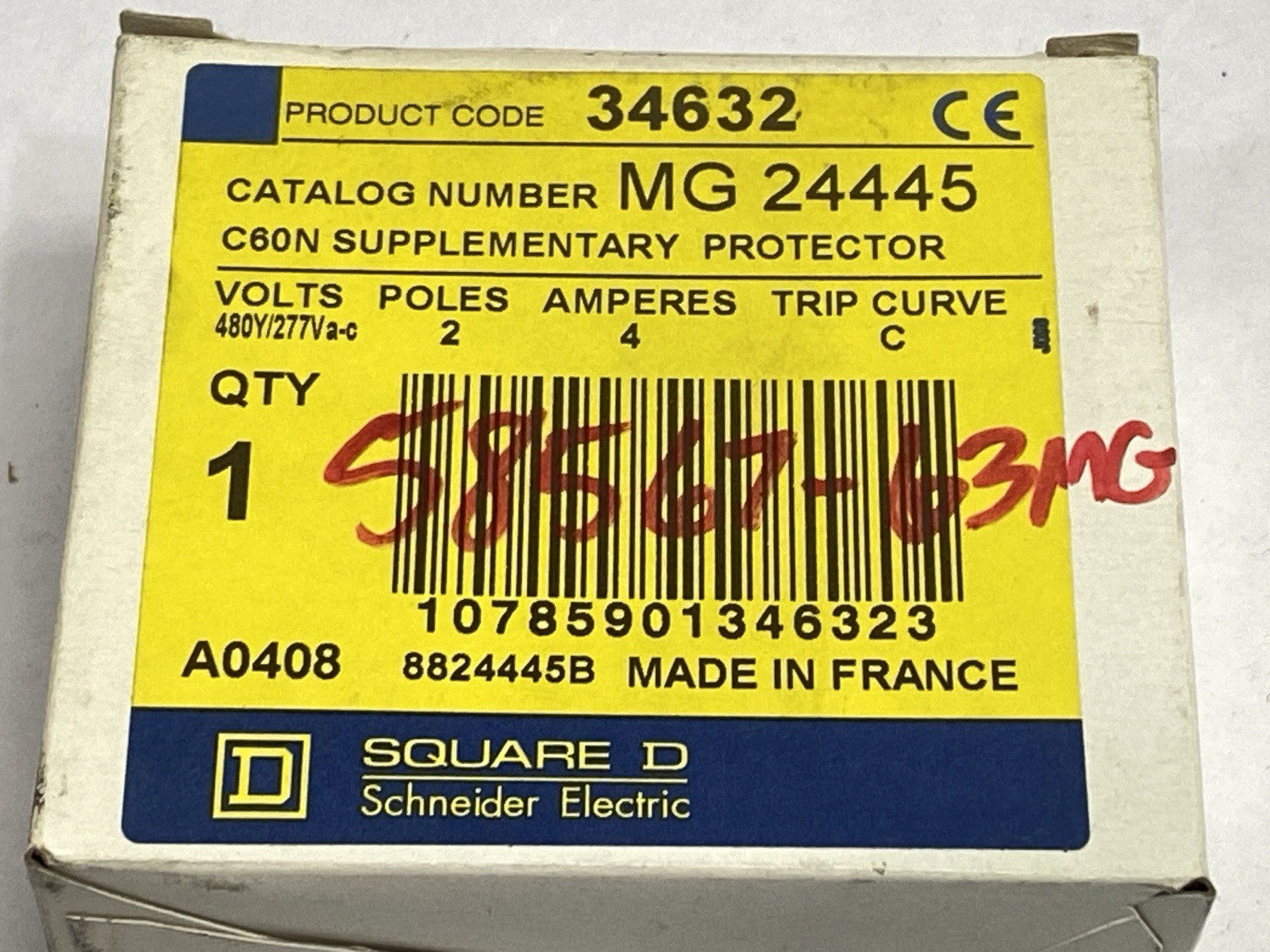 Square D MG24445 Thermal Magnetic Circuit Breaker 2P 4A 277V/480Y - Maverick Industrial Sales
