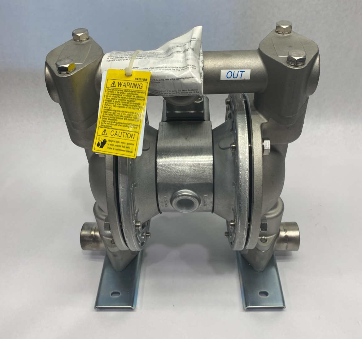 Yamada NDP-25BSS-I Stainless Steel Air Powered Double Diaphragm Pump 1" In/Out - Maverick Industrial Sales