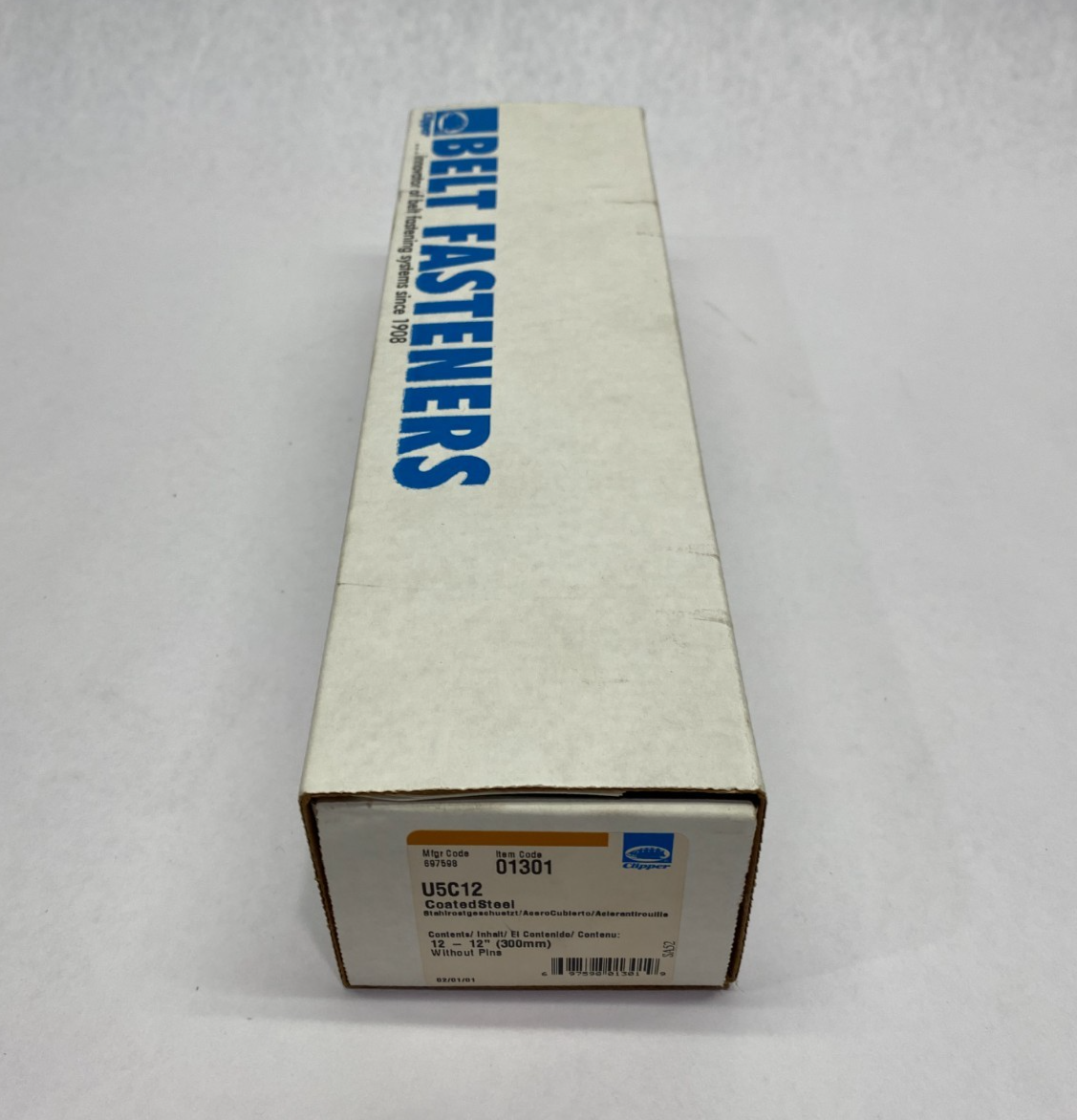 Clipper 01301 Belt Fasteners Unibar 12" Coated Steel Belt Hooks PKG OF 12 - Maverick Industrial Sales