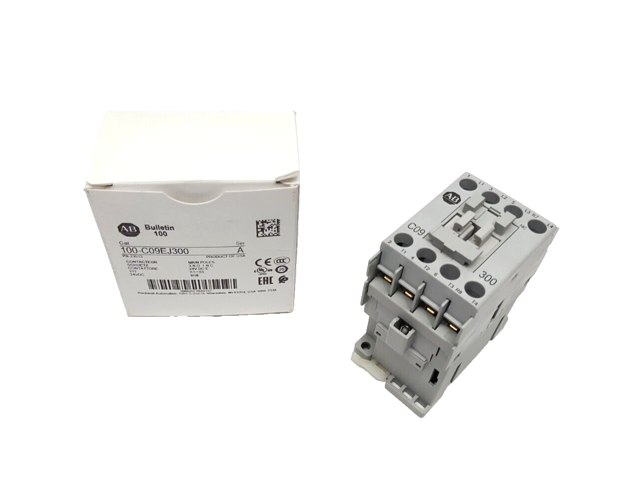 100-C09EJ300 | Allen Bradley Ser. A Contactor, 9A 3P 24VDC - New - Maverick Industrial Sales