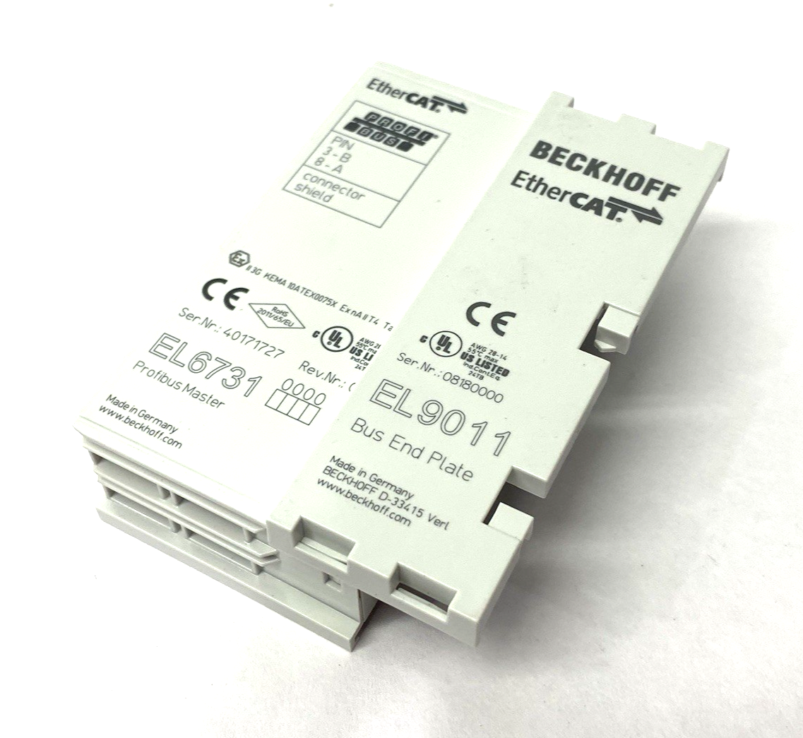 Beckhoff EL6731 EtherCAT Terminal, 1-channel Communication Interface, PROFIBUS - Maverick Industrial Sales