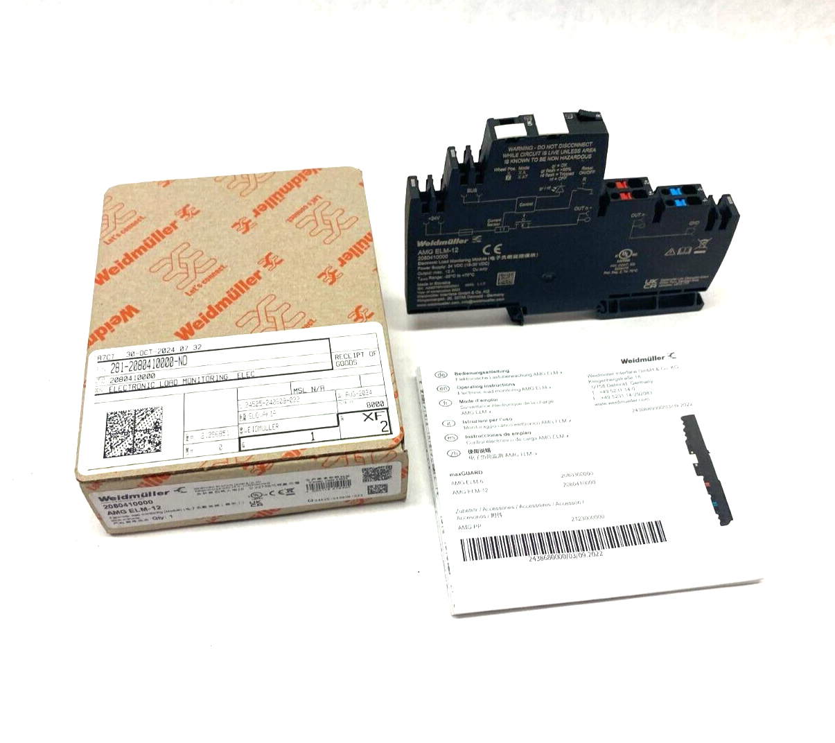 Weidmüller 2080410000 maxGUARD Electronic Load Monitor Power Supply AMG ELM-12 - Maverick Industrial Sales