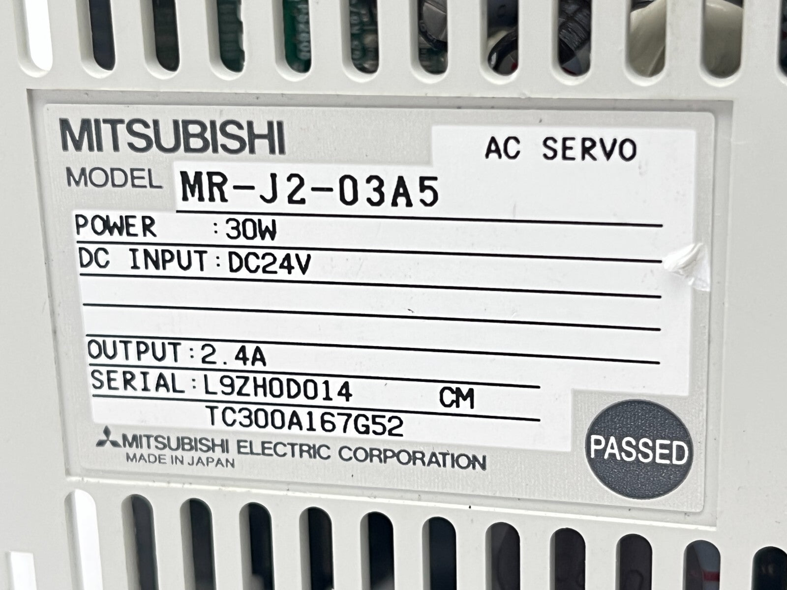 Mitsubishi MR-J2-03A5 General Purpose AC Servo Amplifier 2.4A 24V - For parts or not working - Maverick Industrial Sales