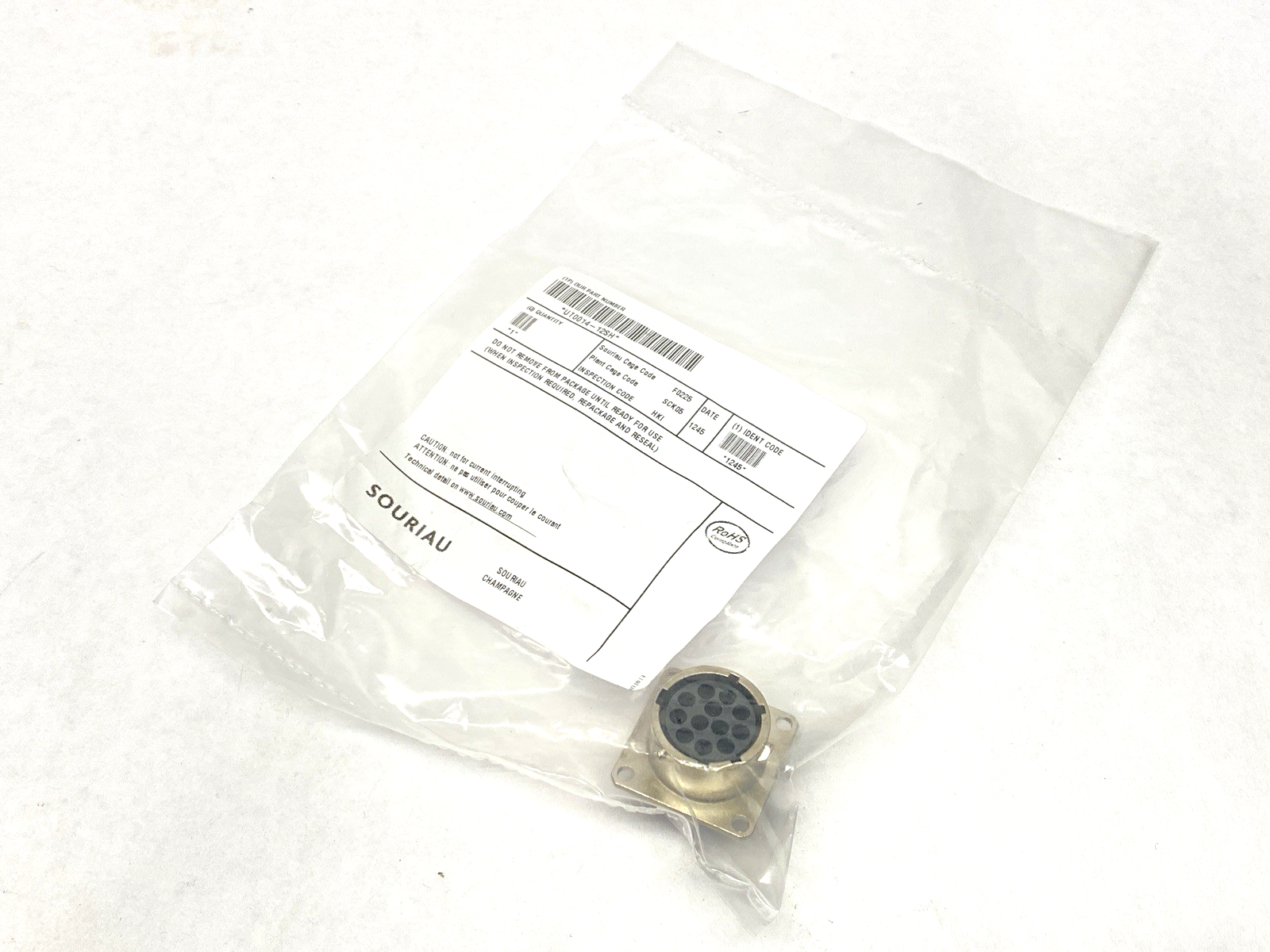 UT0014-12SH | Eaton Souriau-Sunbank 12-Position Circular Connector Receptacle - New - Maverick Industrial Sales