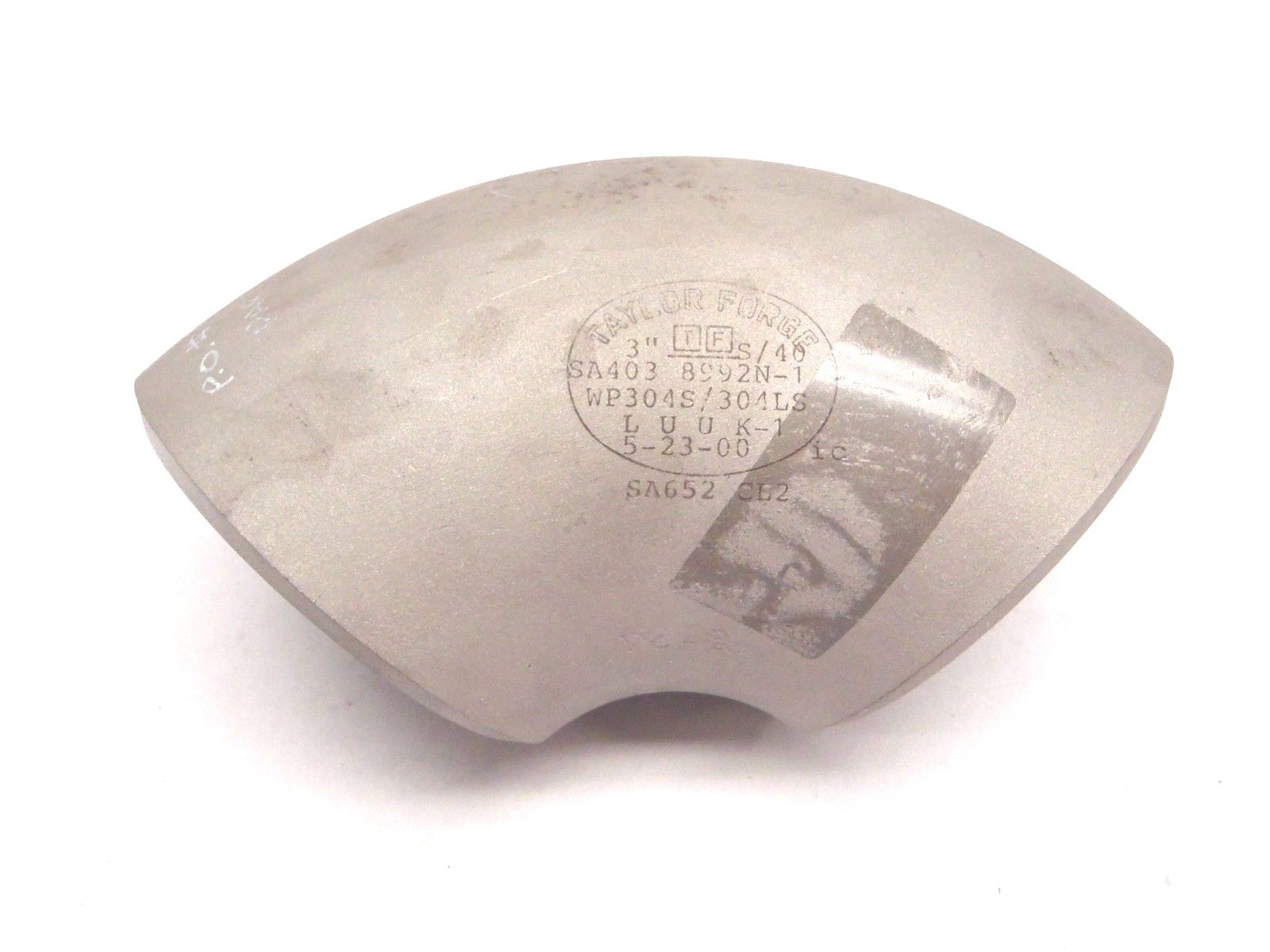TAYLOR FORGE 3" WP304S/304LS S/40 8992N-1 LUUK-1 90° SHORT RADIUS ELBOW BUTT WEL - Maverick Industrial Sales