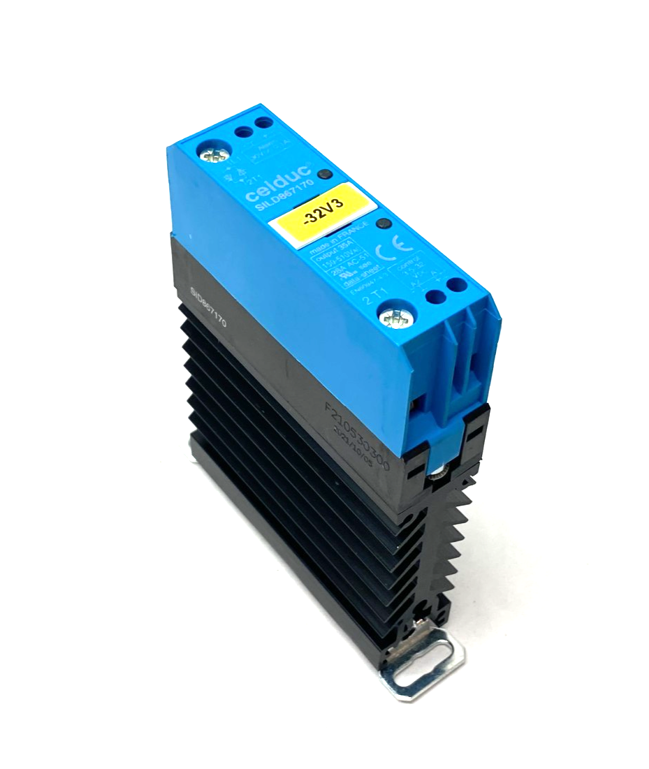 Celduc SILD867170 SSR Relay 35A/150-510VAC/CTRL 3,5-32VDC/7200A²S/DIAGNOSTIC - Maverick Industrial Sales