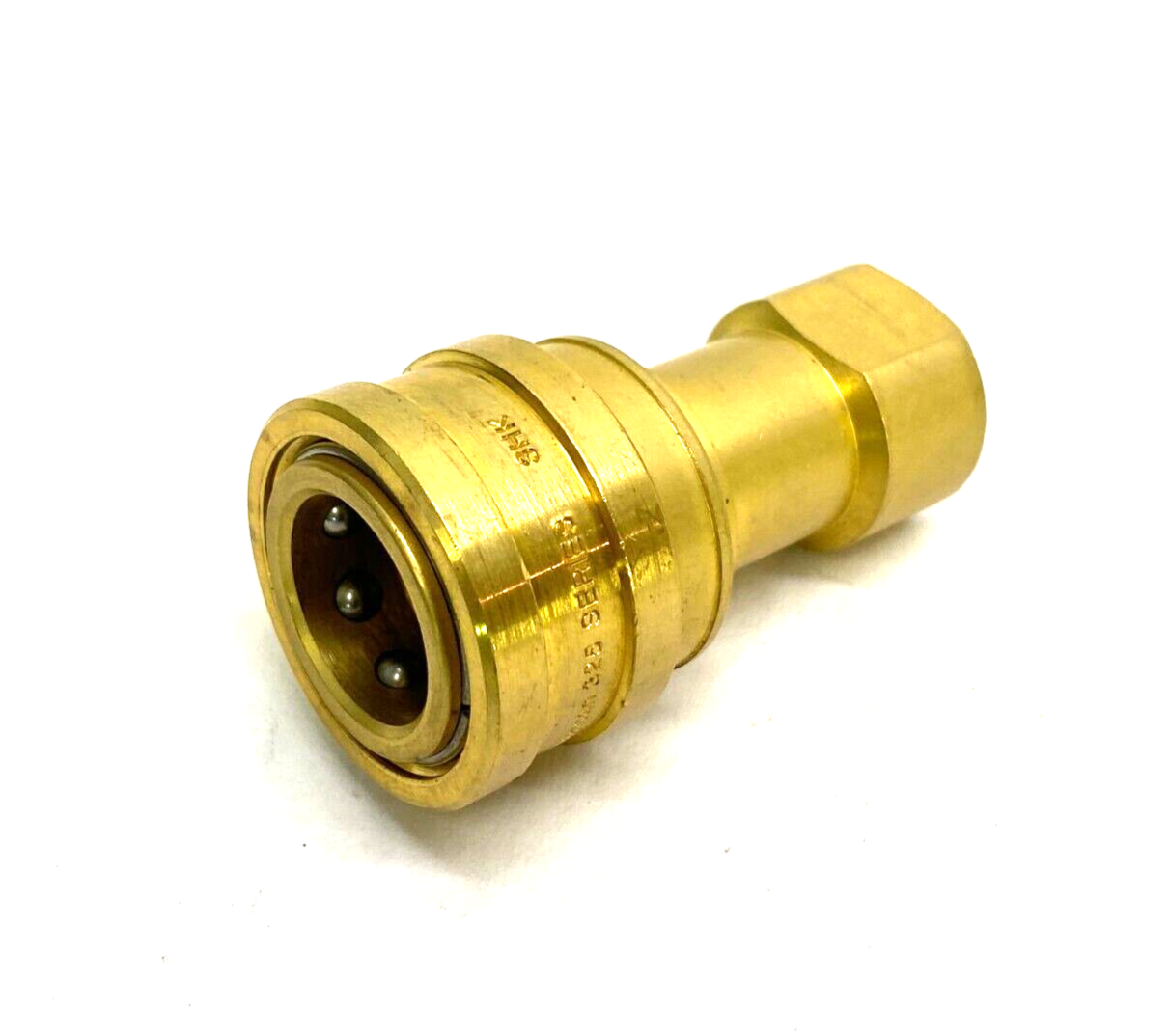 Eaton Hansen B3H21SL Brass Quick-Connect Auto Seal Lock Sleeve Fitting 3/8" FNPT - Maverick Industrial Sales