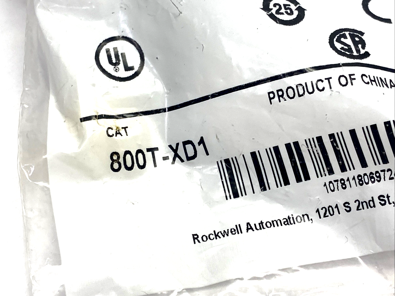 Allen Bradley 800T-XD1 Ser. D Contact Block, Shallow, 30mm 1 N.O. - Maverick Industrial Sales