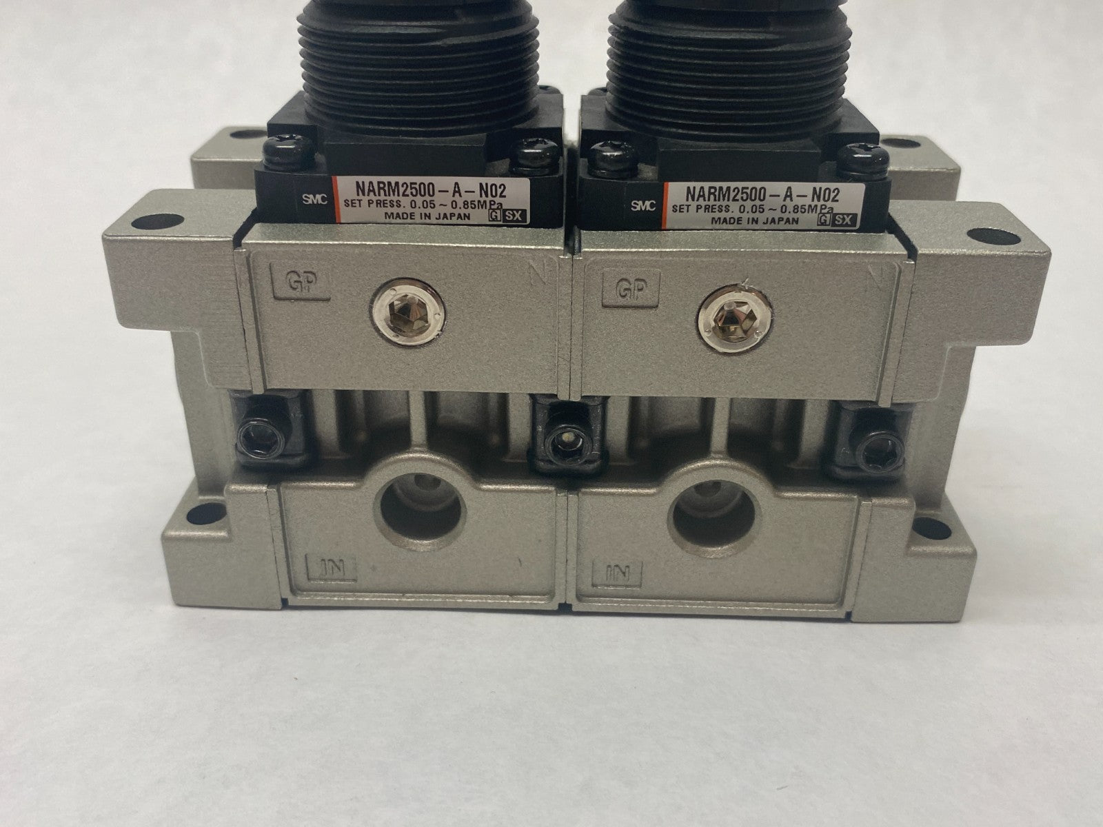 SMC NARM2500-02A-N02 Modular Dual Regulator Manifold 1/4" NPT - Maverick Industrial Sales
