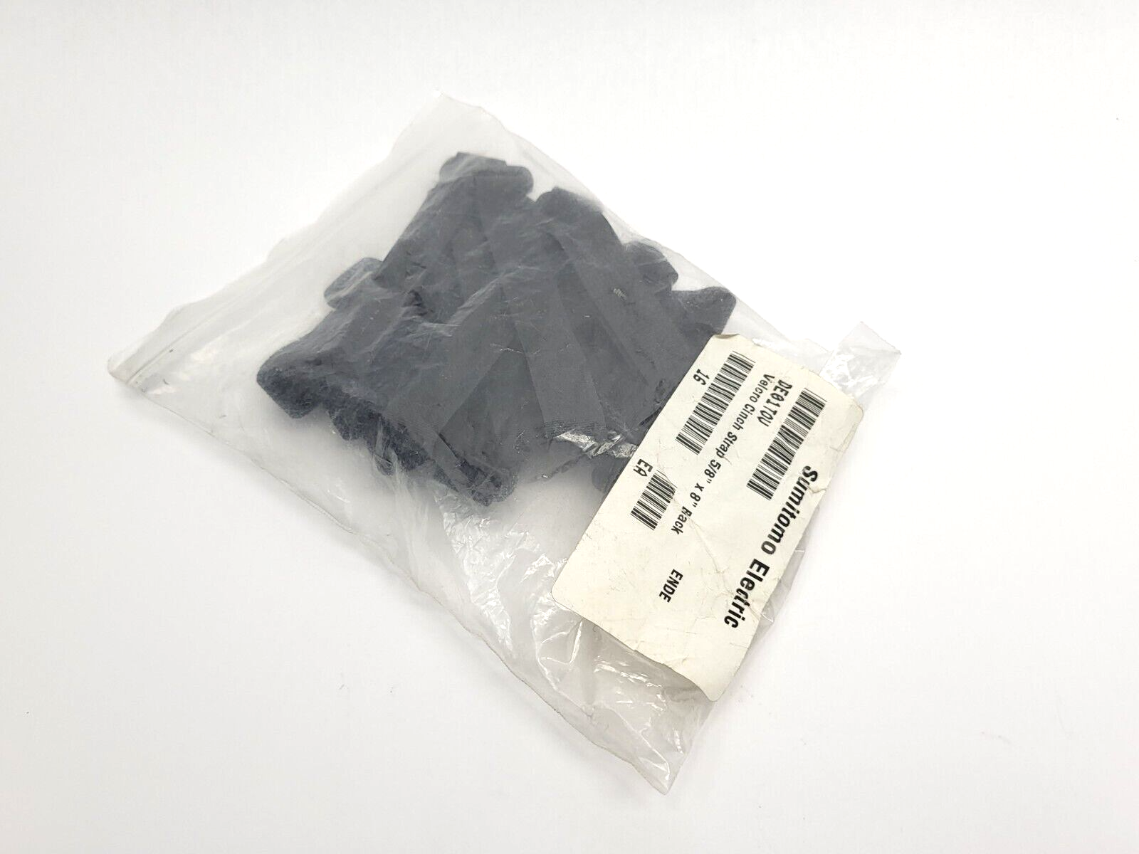 Sumimoto Electric DE01TOV Hook and Loop Cinch Strap 5/8" X 8" Black, LOT OF 16 - Maverick Industrial Sales