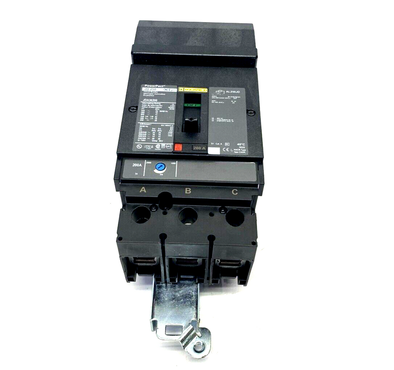 Square D JDA36200 Circuit Breaker, PowerPacT J, 200A, 3P, 600VAC, 14kA, I-Line - Maverick Industrial Sales