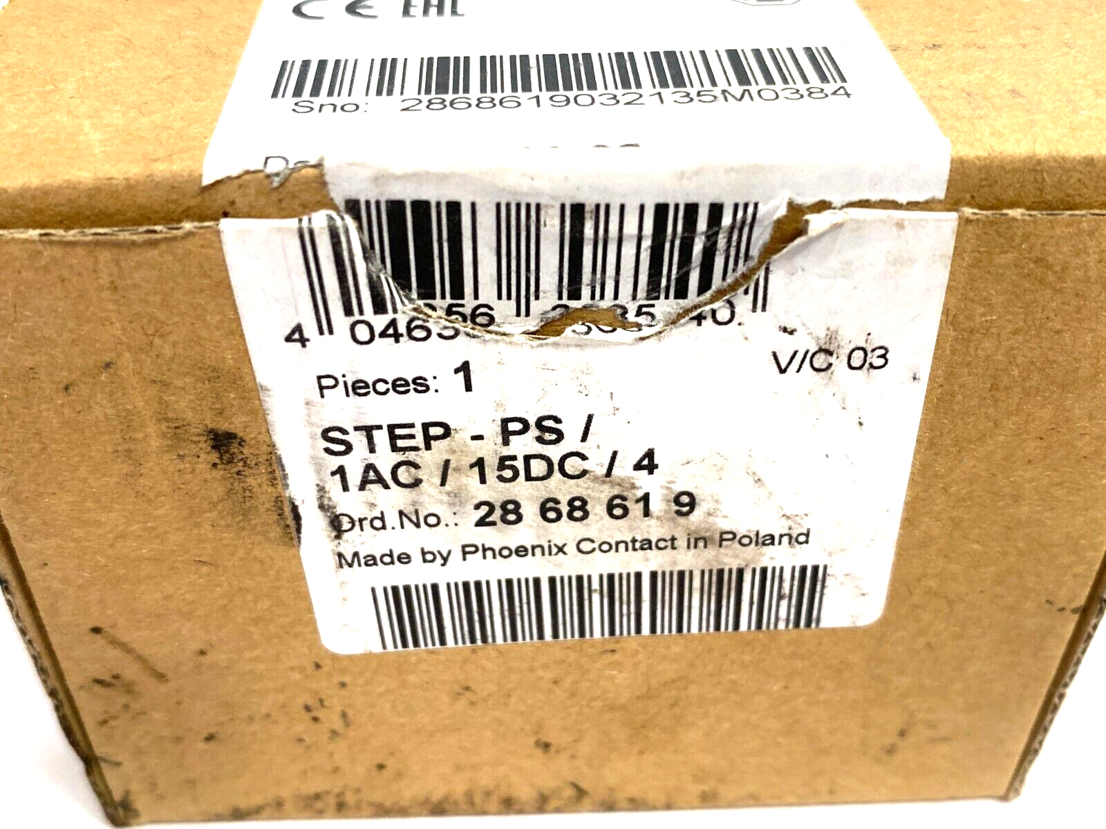 Phoenix Contact STEP-PS/1AC/15DC/4 Power Supply Unit 26868619 - Maverick Industrial Sales
