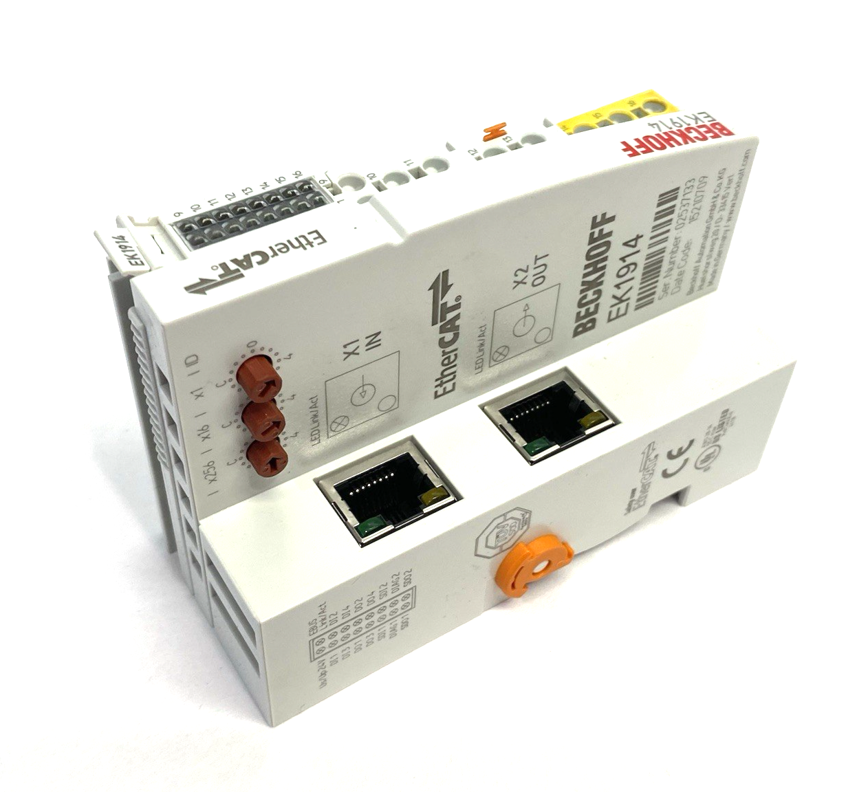 EK1914 | Beckhoff EtherCAT Coupler with Integrated Digital Standard & Safety I/Os - Used - Maverick Industrial Sales