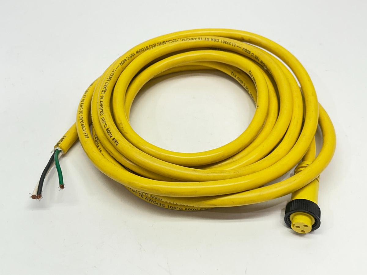 C05AE100VY150F, 1300090118 | Balluff C05AE100VY150F Cordset Female 3-Pin To Flying Leads 1300090118 - Used - Maverick Industrial Sales