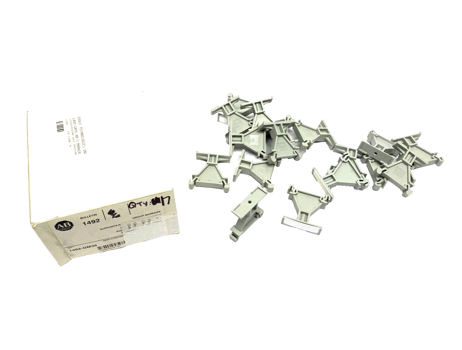 Allen Bradley 1492-GM35 IEC Terminal Block Group Marker Carrier LOT OF 17 - Maverick Industrial Sales