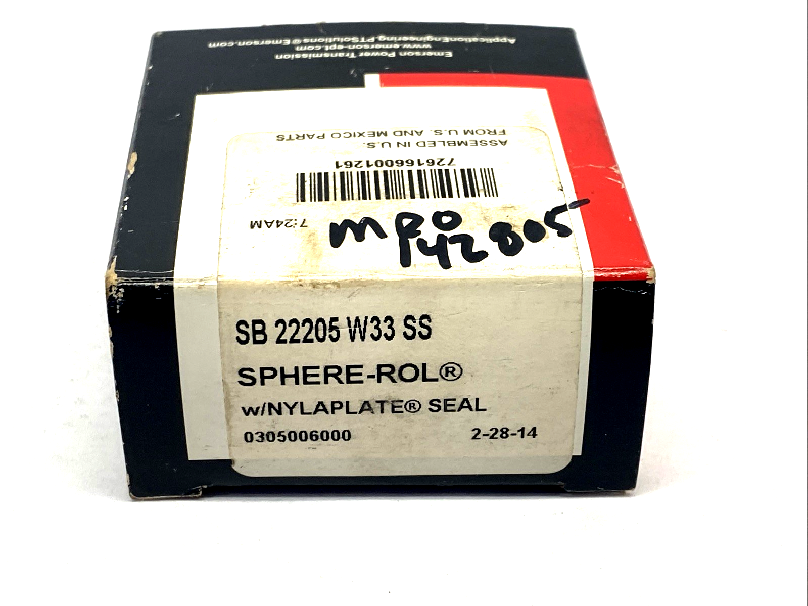 SB 22205 W33 SS | McGill SPHERE-ROL Spherical Roller Bearing 20 mm ID 52 mm OD - New – Open box - Maverick Industrial Sales