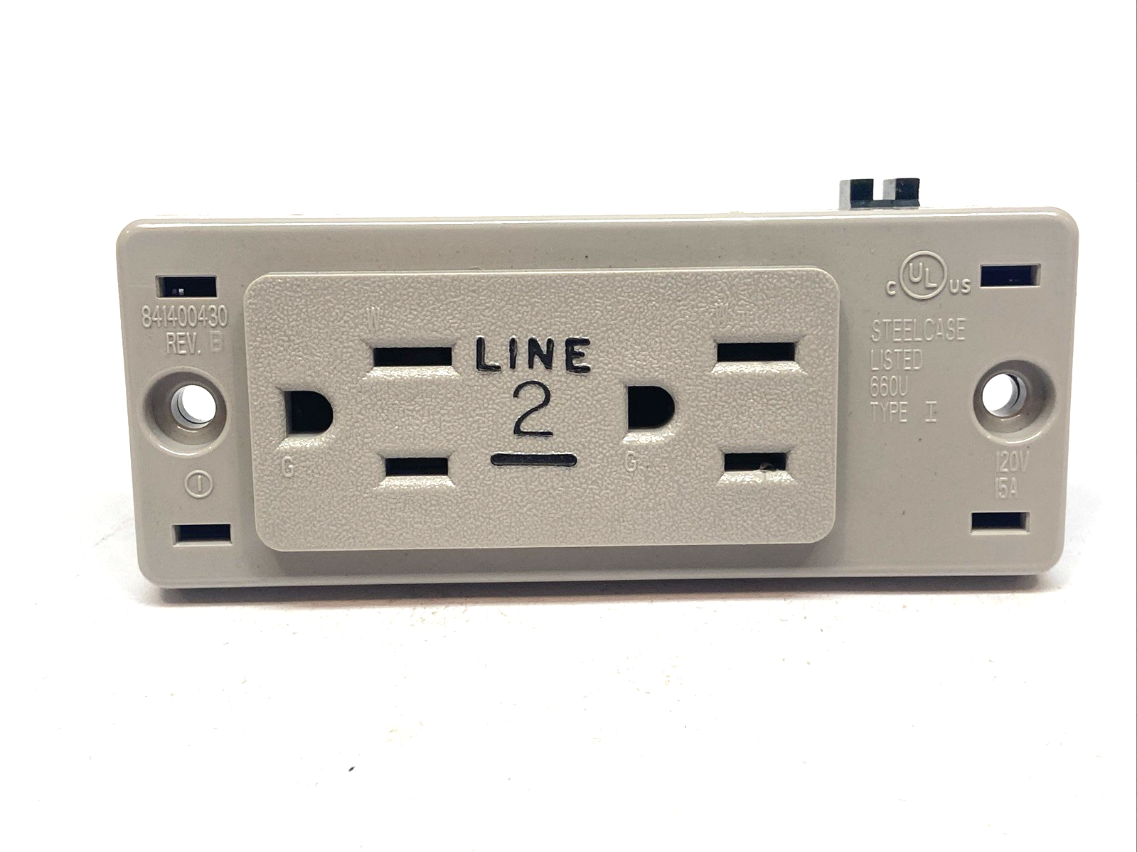 Steelcase 986832DA15S Line-2 Duplex Receptacle 120V 15A - Maverick Industrial Sales