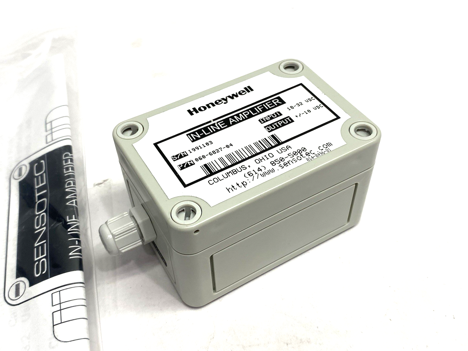 060-6827-04 | Honeywell Sensotec Universal In-Line Transducer Amplifier UV-10 - New – Open box - Maverick Industrial Sales