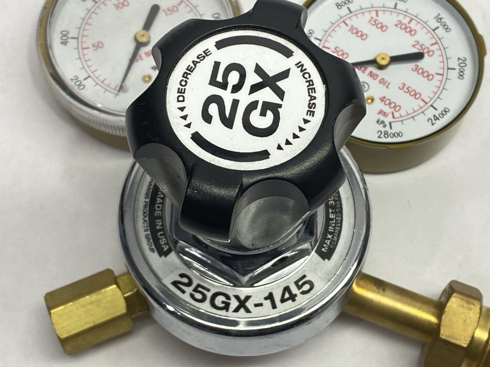 25GX-145 | Harris Single Stage Compressed Gas Regulator 3000 PSIG - Used - Maverick Industrial Sales