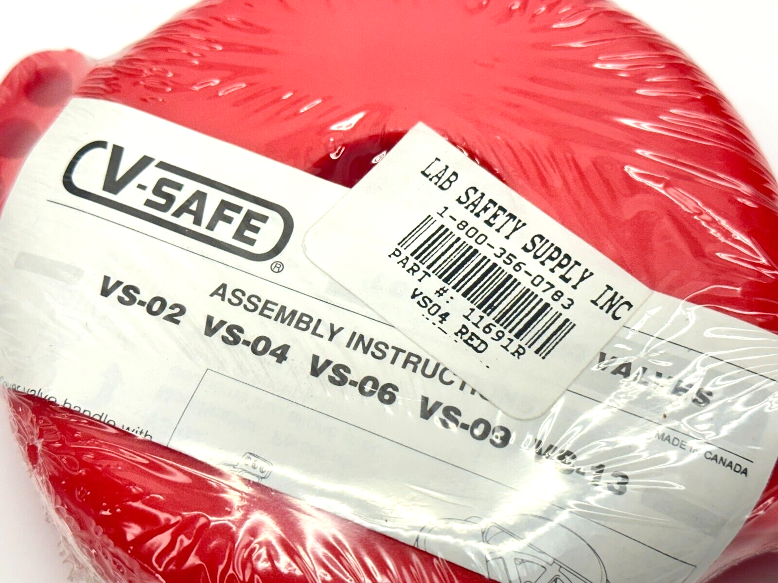 V-Safe VS-04 Red Valve Wheel Lockout Cover - Maverick Industrial Sales