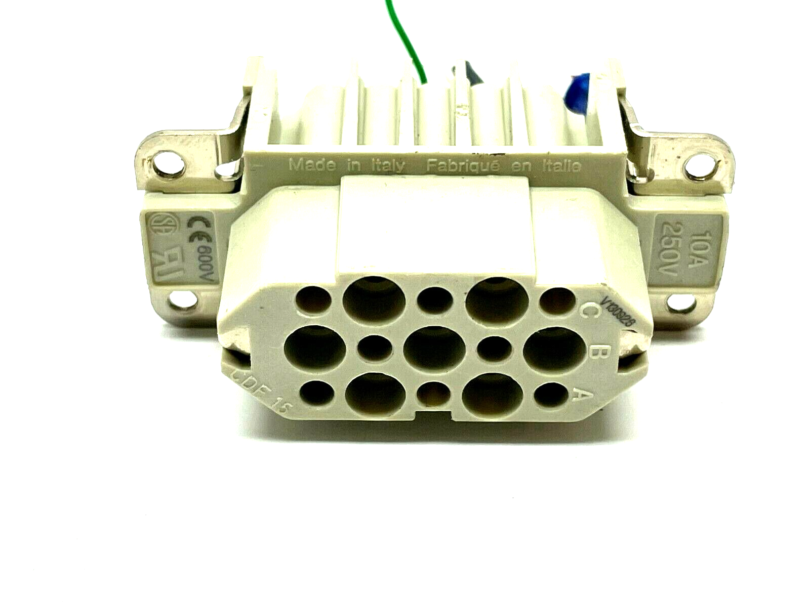ILME CDF 15 Female Insert Crimp Connection 15 poles + PE 10A 250V 4kV LOT OF 2 - Maverick Industrial Sales