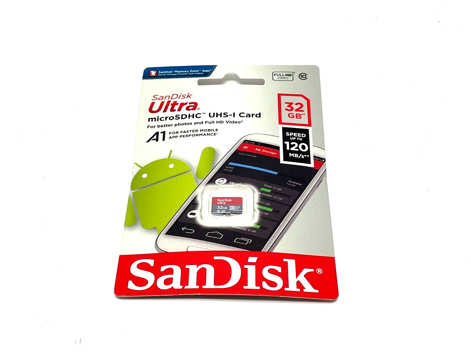 SanDisk SDSQUA4-032G-GN6MN Ultra microSDHC Memory Card 32GB 8pin - Maverick Industrial Sales