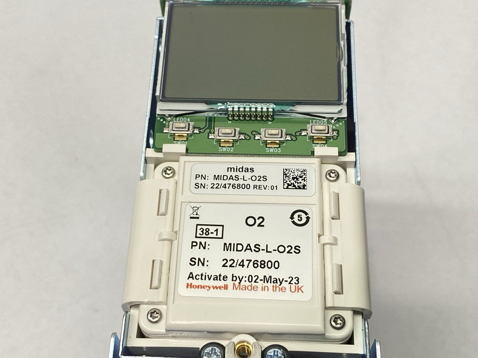 MIDAS-T-004 | Honeywell Midas Gas Detector w/ MIDAS-L-O2S Cartridge - Used - Maverick Industrial Sales