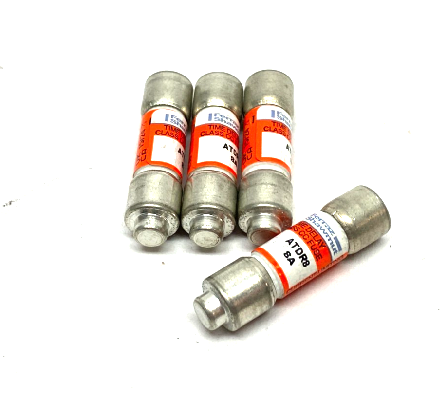 Ferraz Shawmut ATDR8 8A Time Delay Fuse Class CC LOT OF 4 - Maverick Industrial Sales
