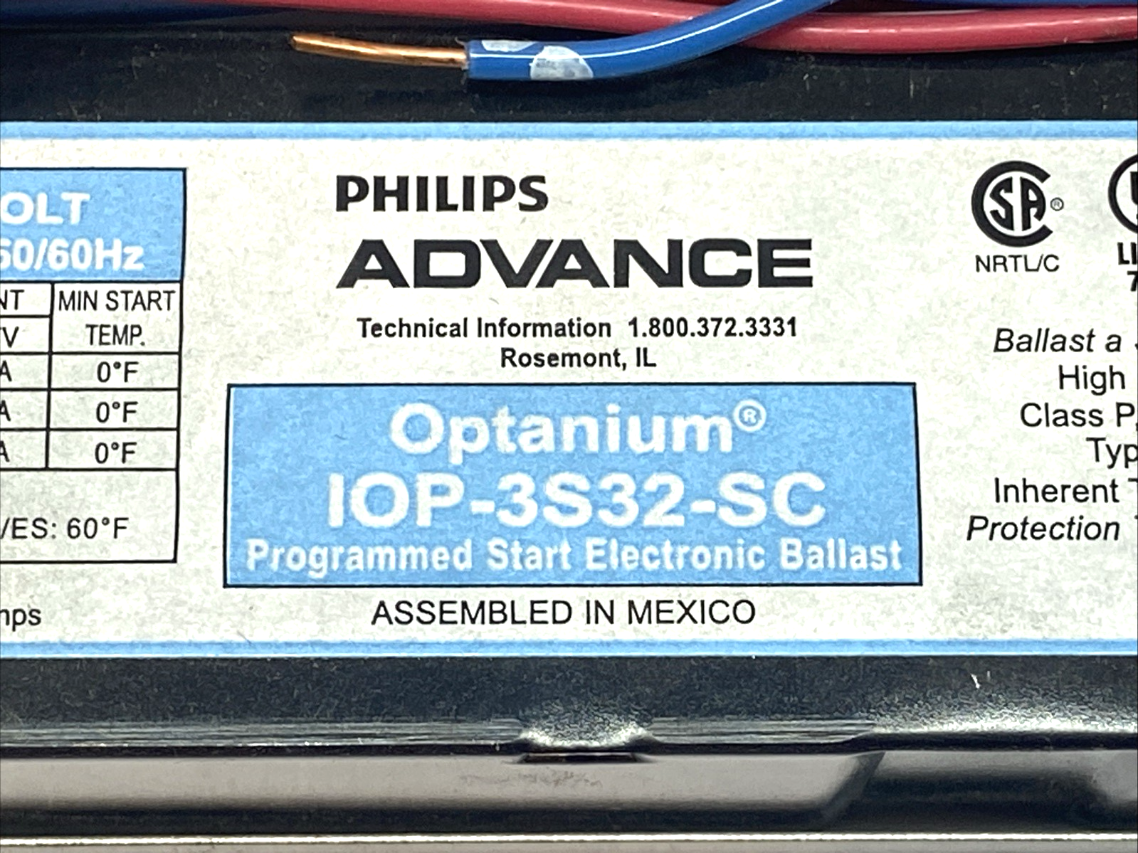 Philips Advance IOP-3S32-SC Optanium T8 Lamp Programmed Start Ballast 120V-277V - Maverick Industrial Sales