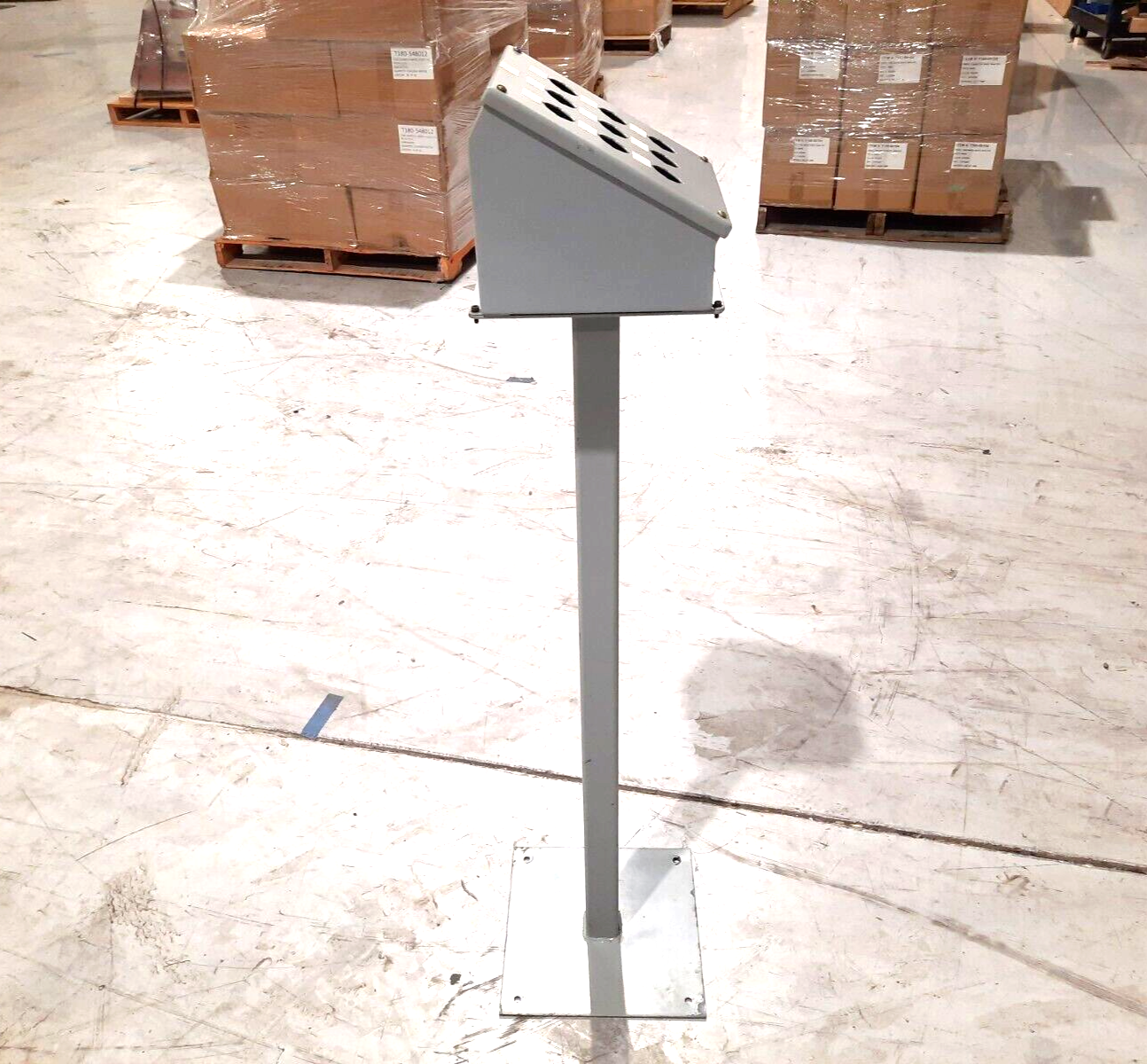 Wiegmann WPBA9 30mm Push Button Enclosure, 9 Hole, w/ 3-1/2' Podium Stand - Maverick Industrial Sales