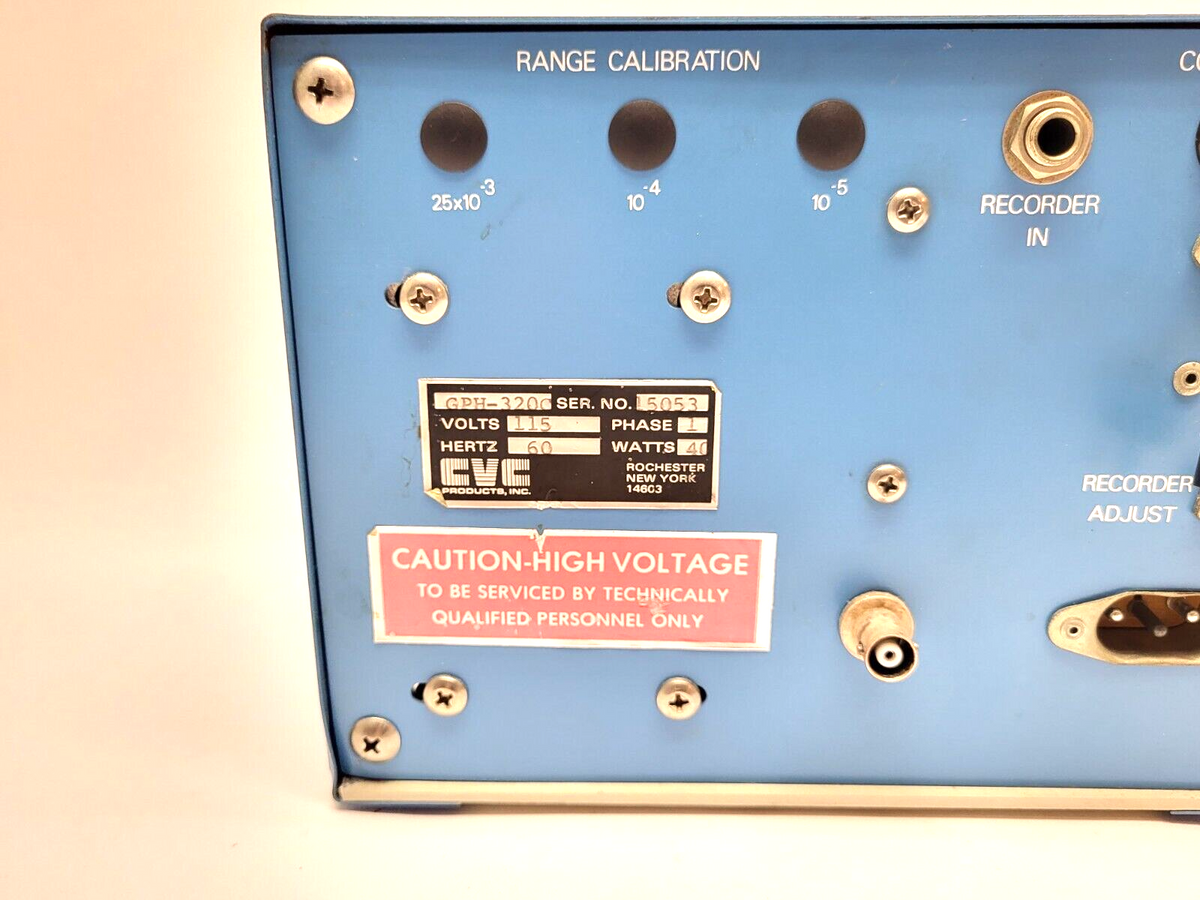 GPH-320C | CVC Products Penning Type Vacuum Gauge 115V 60Hz 40W - Used - Maverick Industrial Sales