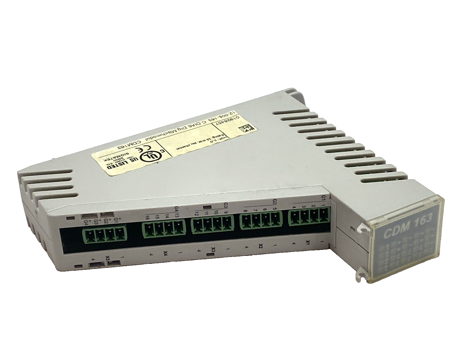 Sigmatek 12-008-163 CDM 163 Digital I/O Module 24VDC 2A PLC MISSING COVER - Maverick Industrial Sales