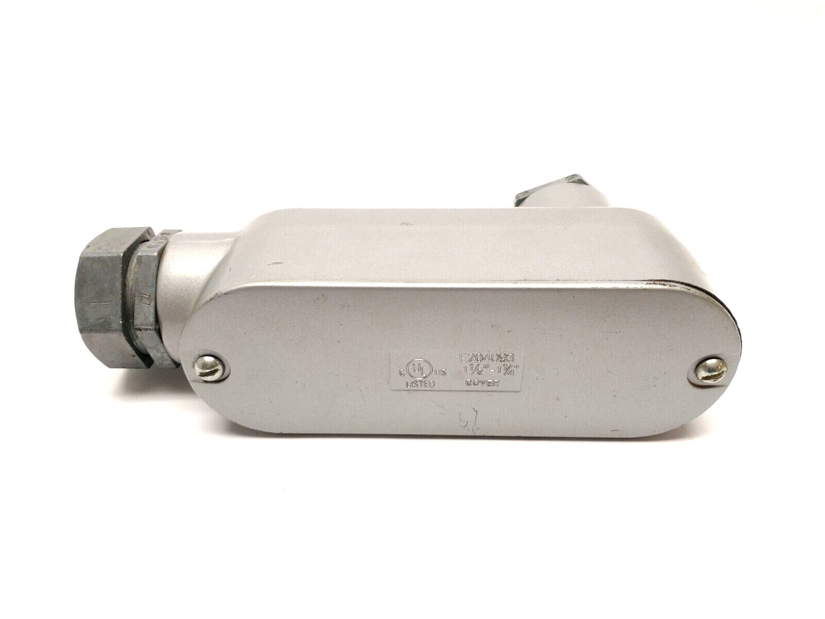 | E204093 1-1/4" Aluminum LB Type Conduit Body 32.3 Cubic Inch 1-1/2" To 1-1/4" - New – Open box - Maverick Industrial Sales