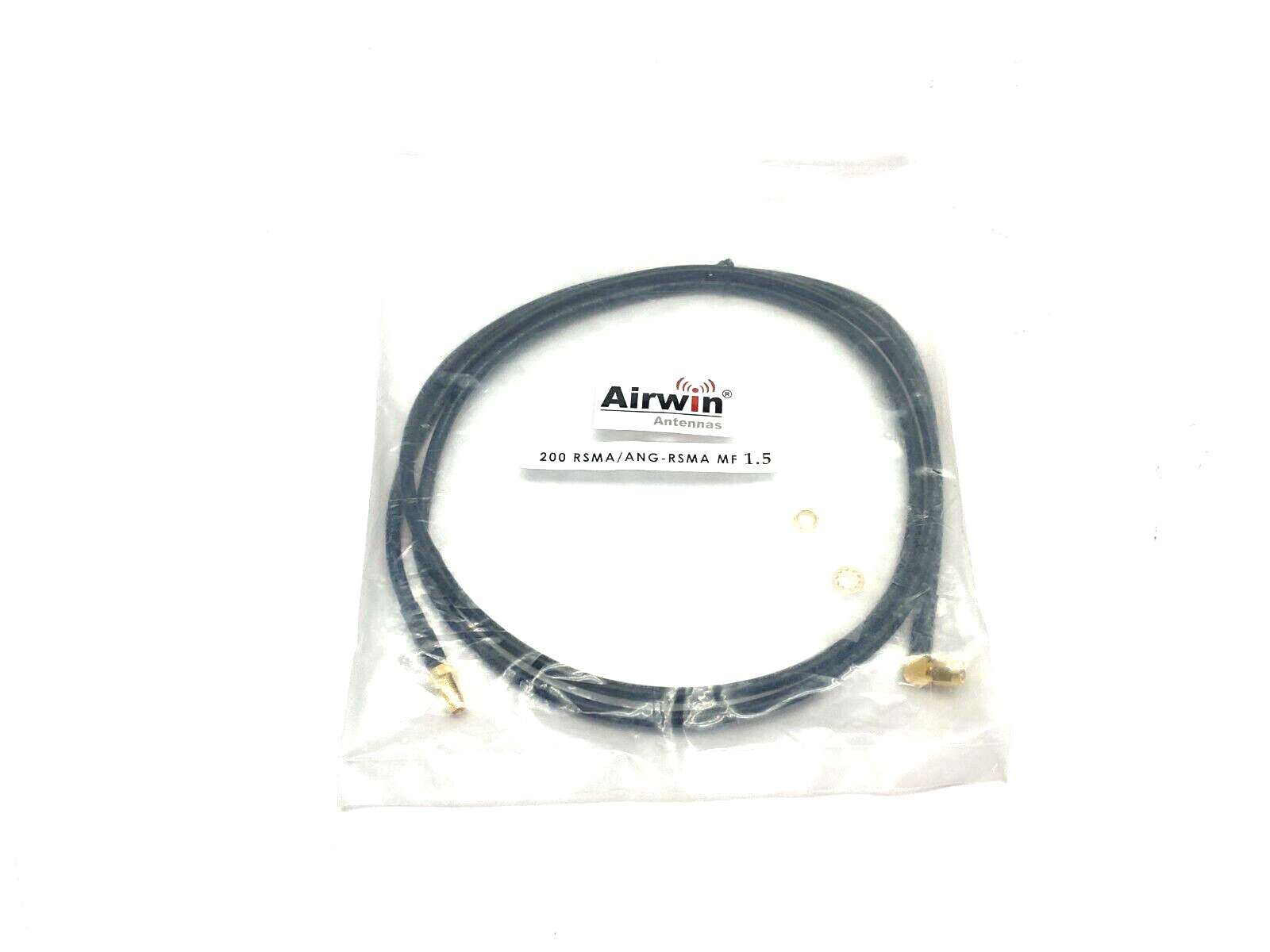 Airwin Antennas 200 RSMA/ANG-RSMA MF 1.5 Angled Coaxial Connection Cordset - Maverick Industrial Sales